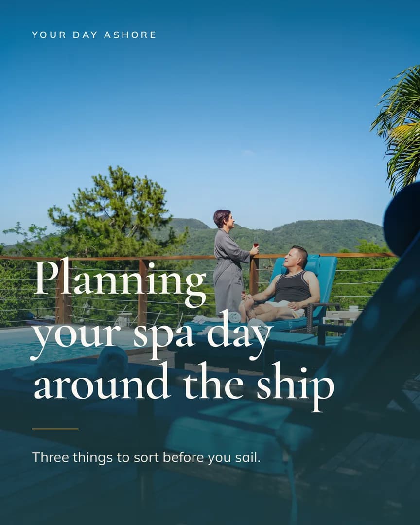 Two guests in robes by the plunge pool on a mountain deck at Isla, green ridges behind.