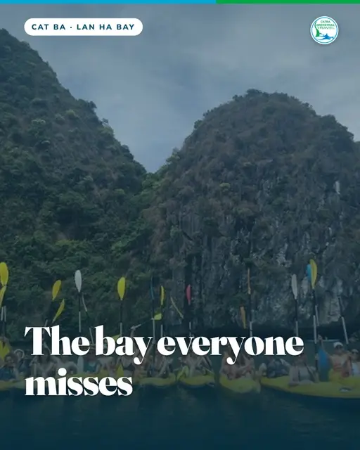 Instagram carousel cover for Cat Ba Green Trail: limestone karsts of Lan Ha Bay
