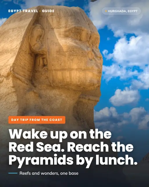 Instagram carousel cover for Egypt Travel Guide: Red Sea pyramids day trip